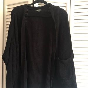Black knitted cardigan